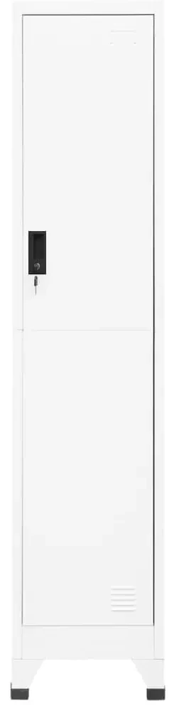 vidaXL Lockerkast 38x45x180 cm staal wit