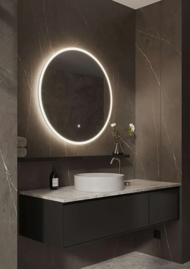 Martens Design Porto spiegel met LED verlichting, spiegelverwarming en touchbediening 100cm