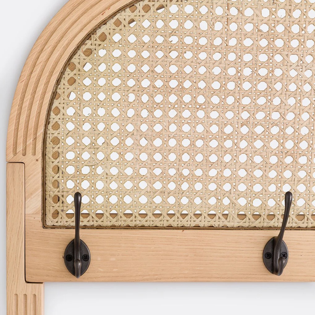 Eiken en rotan kledingmeubel, Lunhaus