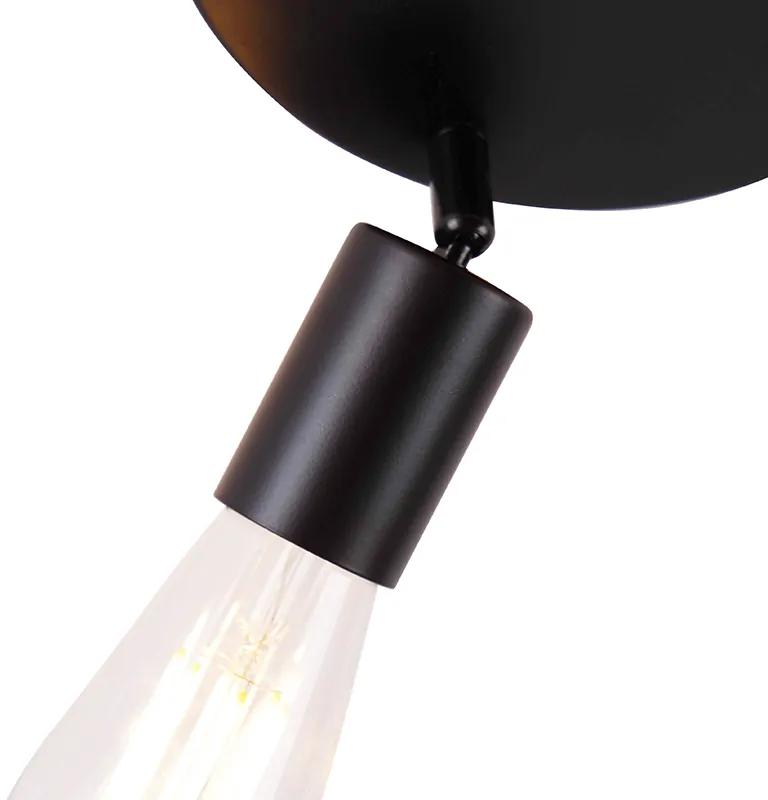 Moderne plafondlamp zwart 3-lichts rond - Facil Modern E27 Binnenverlichting Lamp