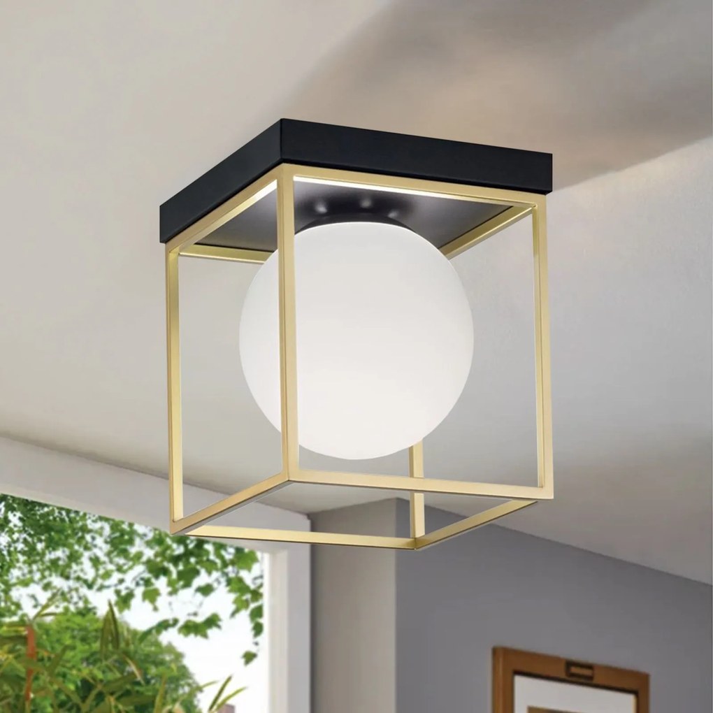 Plafondlamp APP1166-1C goud wit