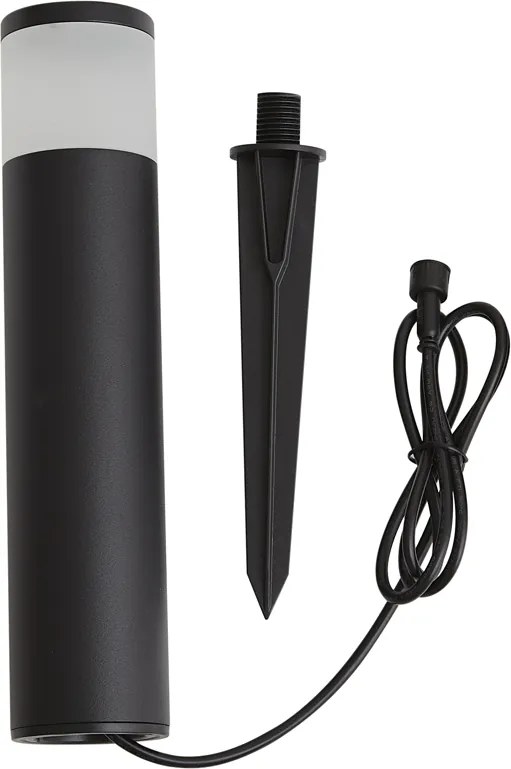 Modern buiten paaltje 12V zwart incl. LED IP65 - Voltaire Palo