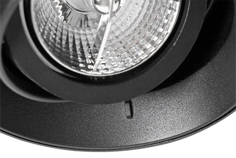 Moderne inbouwspot zwart GU10 AR70 rond trimless - Oneon Modern GU10 Binnenverlichting Lamp