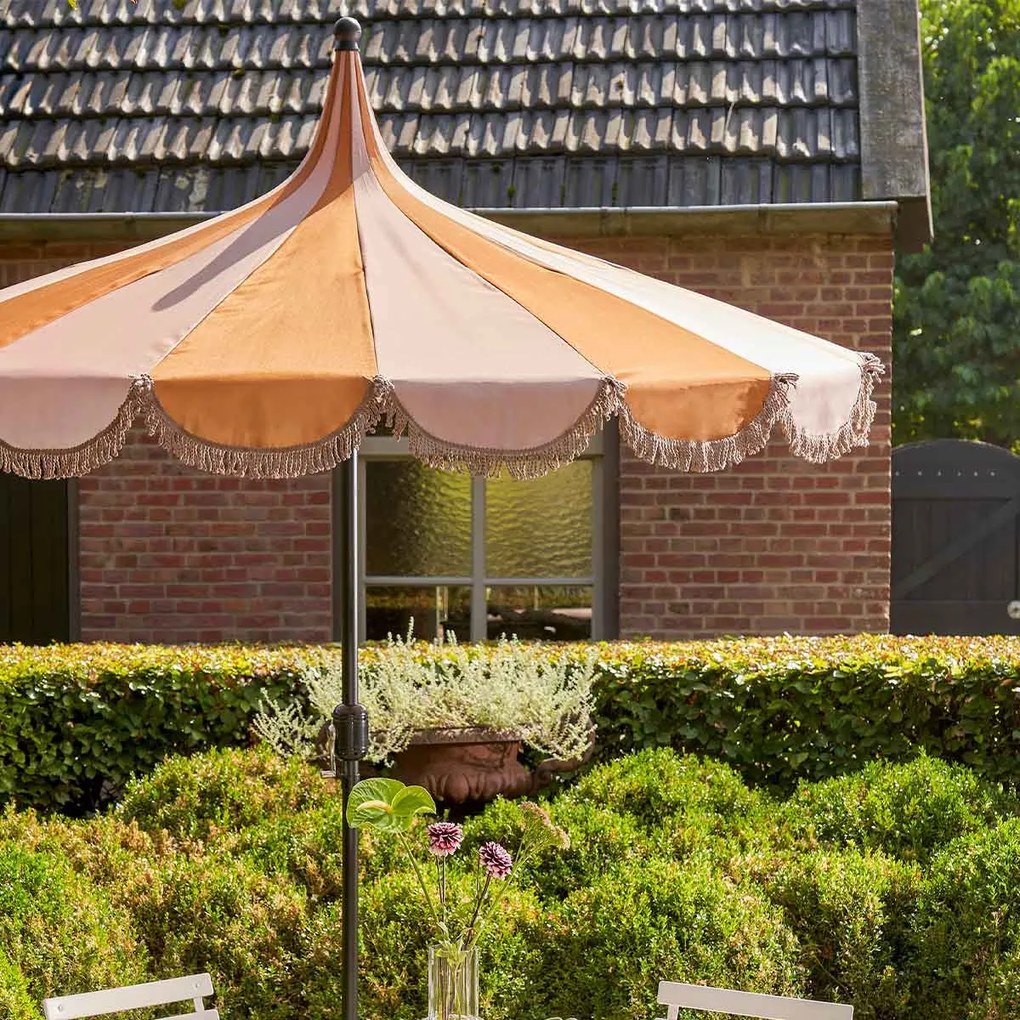 Edelman Rissy parasol bruin - Ø220 x 238 cm