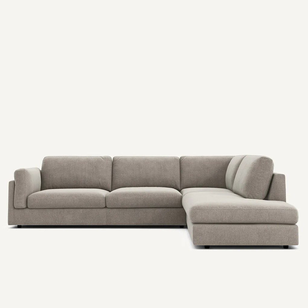 Omvormbare hoekbank, chenille fluweel, CÉSAR