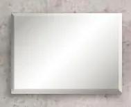 Facet spiegel 120x60 cm. bxh met facetrand 25 mm. m/bev