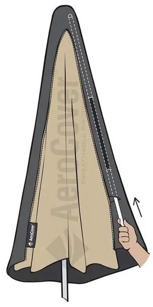 Nesling Coolfit zweefparasol 3x3 - wit - voet en hoes - Op=Op