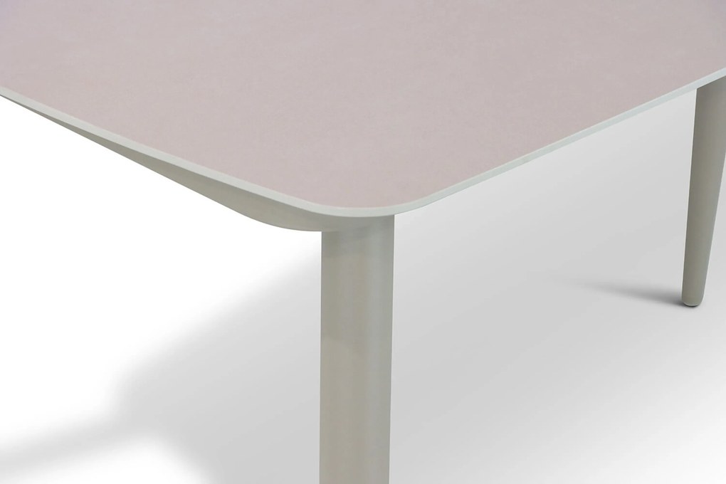 Tuinset 6 personen 240 cm Aluminium/rope Taupe Santika Furniture Santika