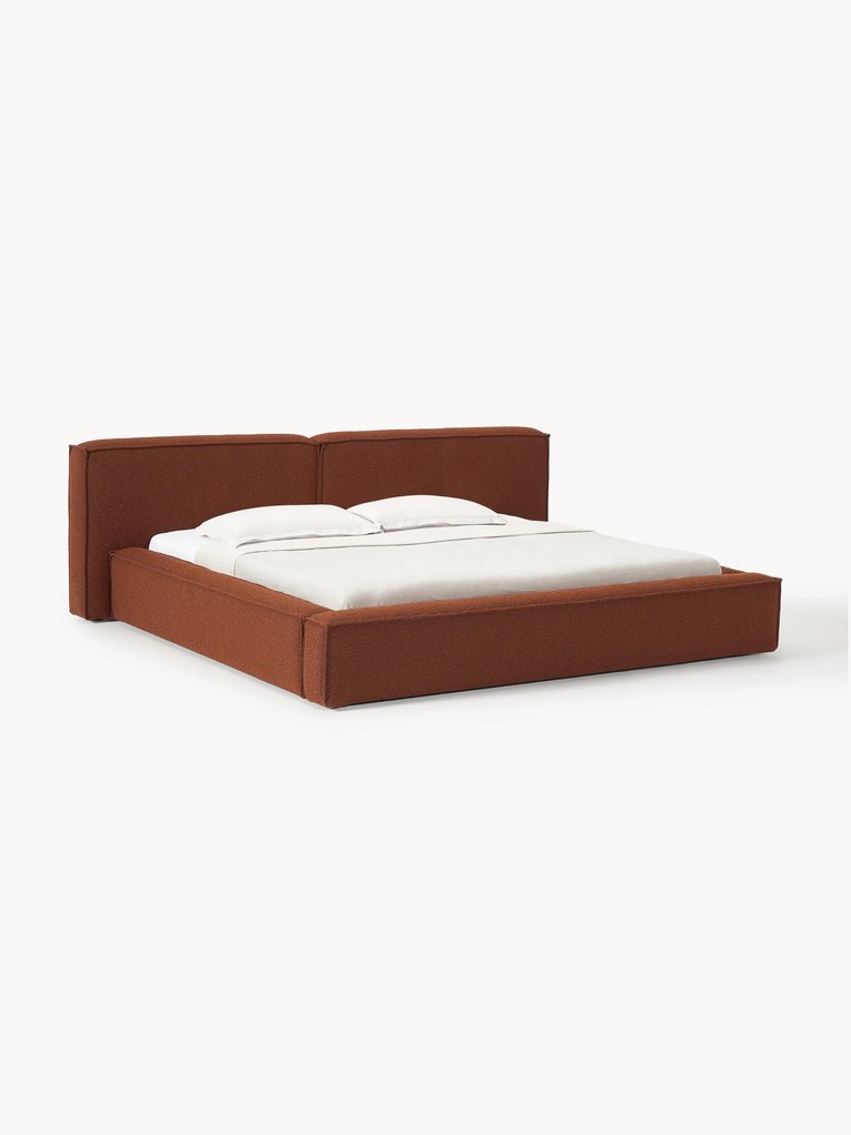 Gestoffeerd bouclé bed Lennon
