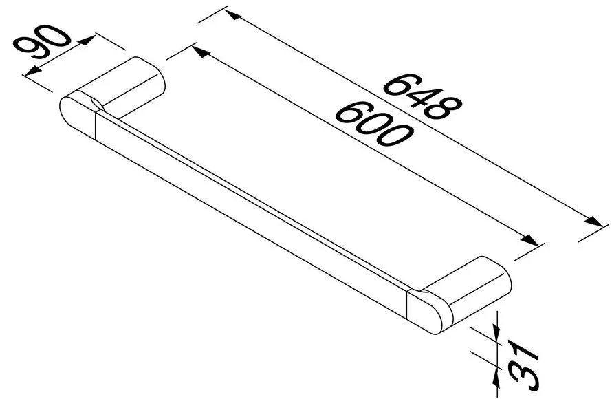 Geesa Wynk handdoekrek 64,8cm chroom