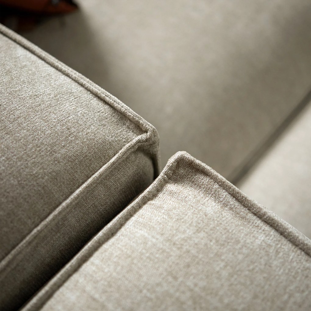 Beige Bank Met Chaise Longue Links