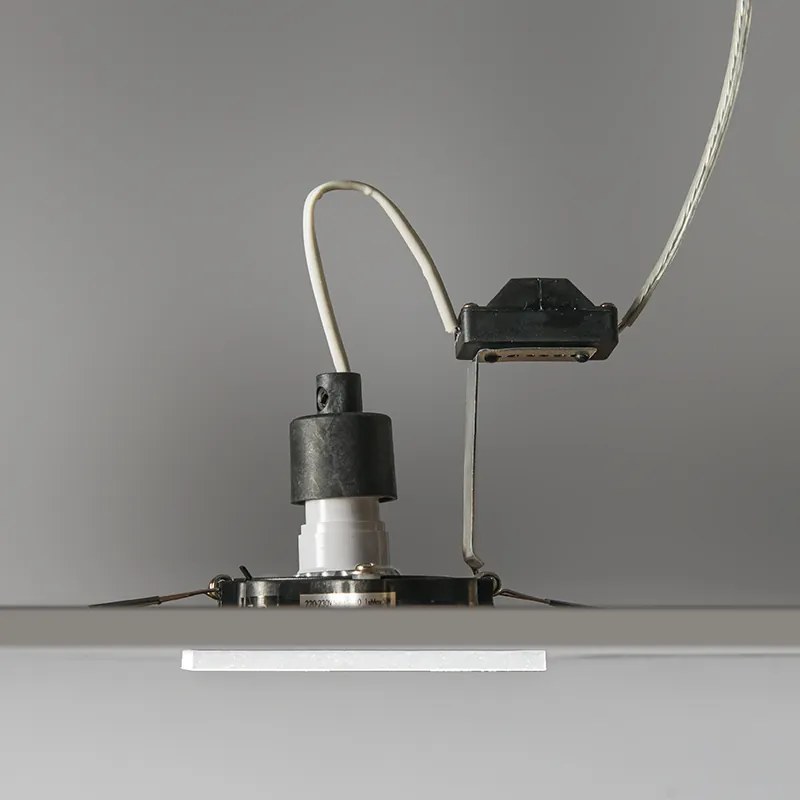 Set van 10 inbouwspots wit - Qure Modern GU10 vierkant Binnenverlichting Lamp