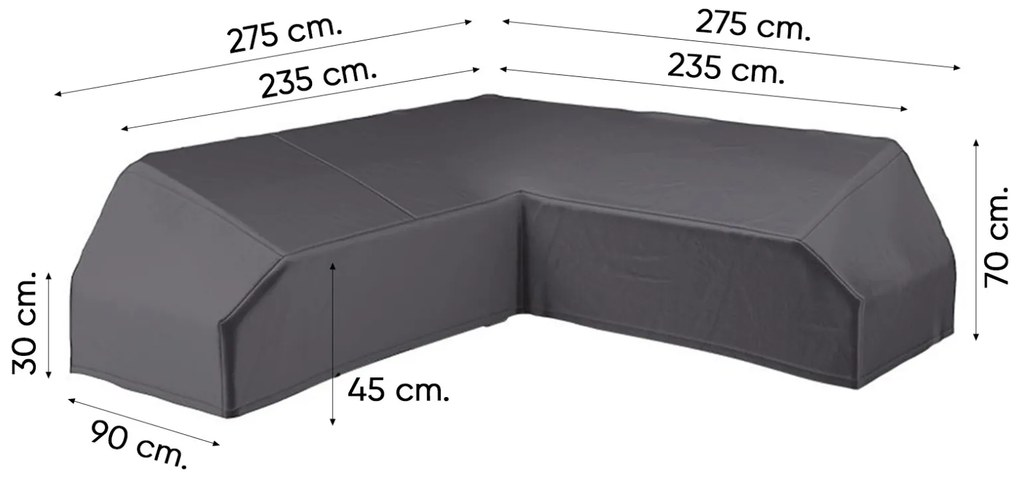 Platinum Aerocover platform loungesethoes 275x275 cm.