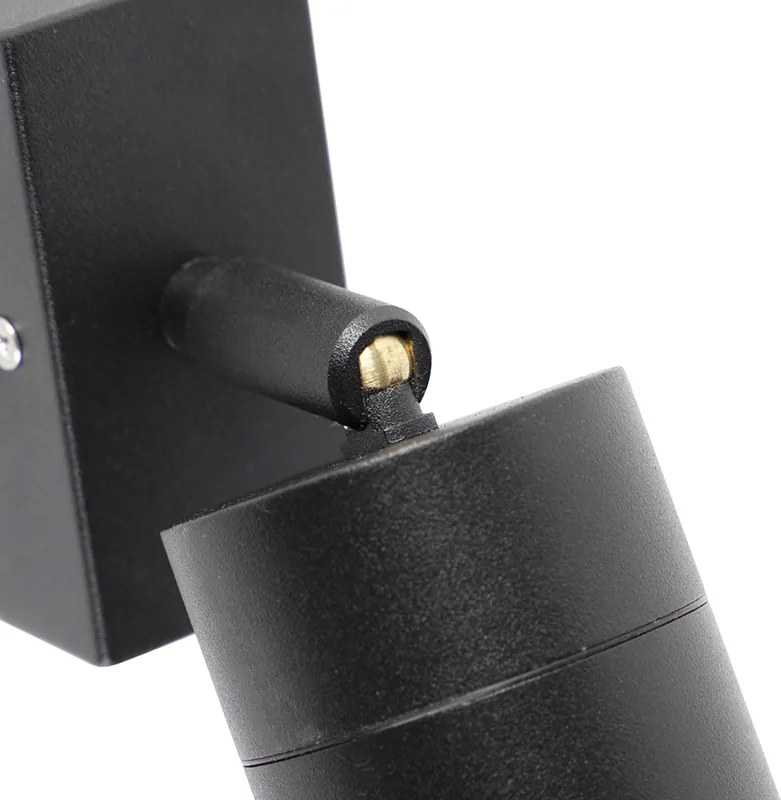 Buitenwandlamp zwart verstelbaar IP44 - Solo
