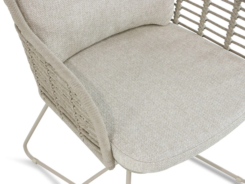 Tuinset 8 personen Aluminium/rope Taupe 4 Seasons Outdoor Fabrice/Leafline