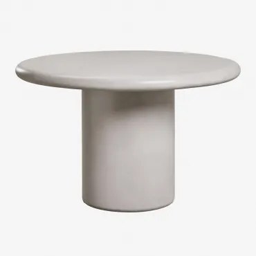 Ronde Eettafel In Cement Namara Ø120 Cm & Grijs – Koel - Sklum