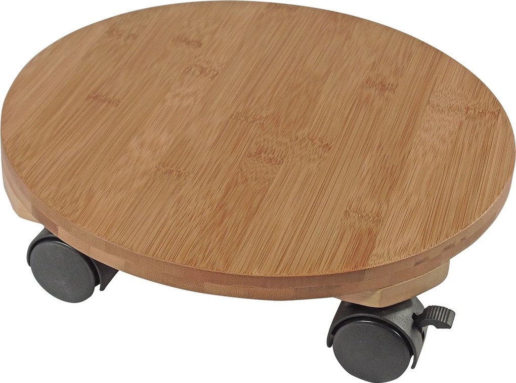 Nature planttrolley met 4 wielen - Diameter 30 x H8cm