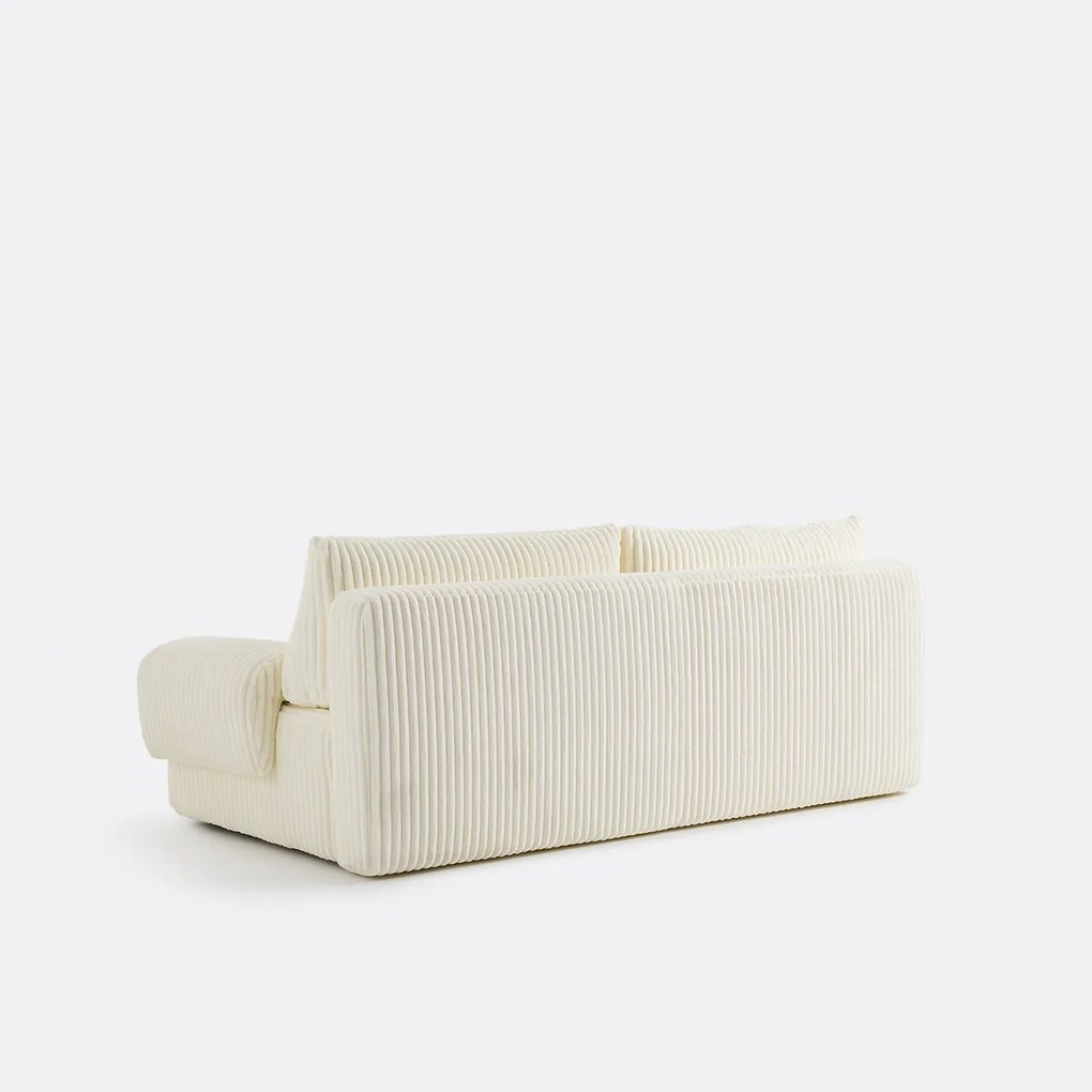 3-zits omvormbare bank, met koffer, in XL ribfluweel, MAONA