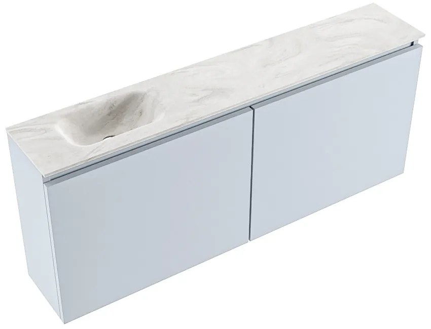 Mondiaz Ture DLux toiletmeubel 120cm clay met wastafel ostra links zonder kraangat