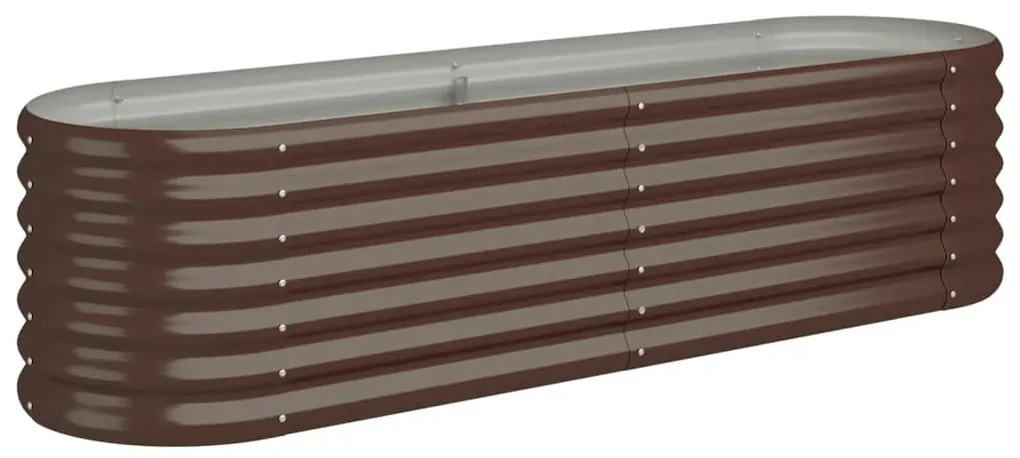 vidaXL Plantenbak 152x40x36 cm gepoedercoat staal bruin