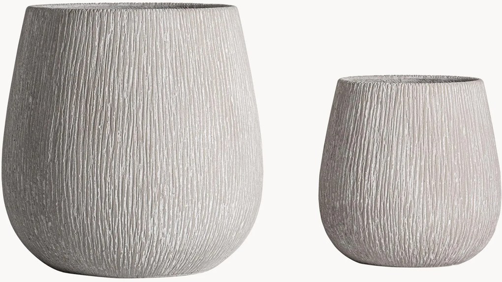 Plantenpotten Carlux van cement, 2-delig
