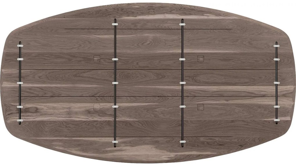Goossens Excellent Eettafel Uniek, Semi ovaal 260 x 120 cm