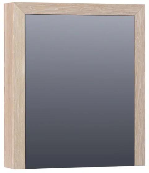 Saniclass Natural Wood spiegelkast 60x15x70cm White Oak Massief Eiken 70451RWOG