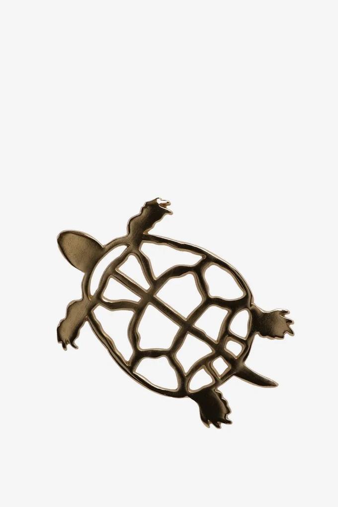 Messing onderzetter schildpad