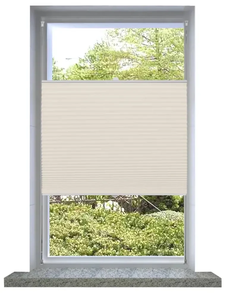 vidaXL Plissé rolgordijn 70x100cm creme