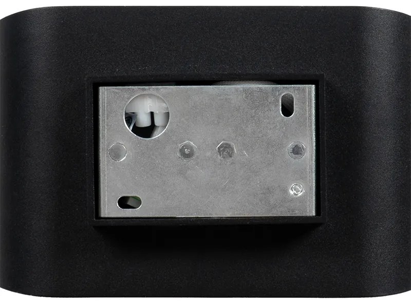 Moderne wandlamp zwart met gouden binnenkant ovaal - Alone