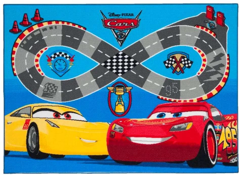 Disney Cars Vloerkleed speedway - multikleur - 95x133 cm - Leen Bakker