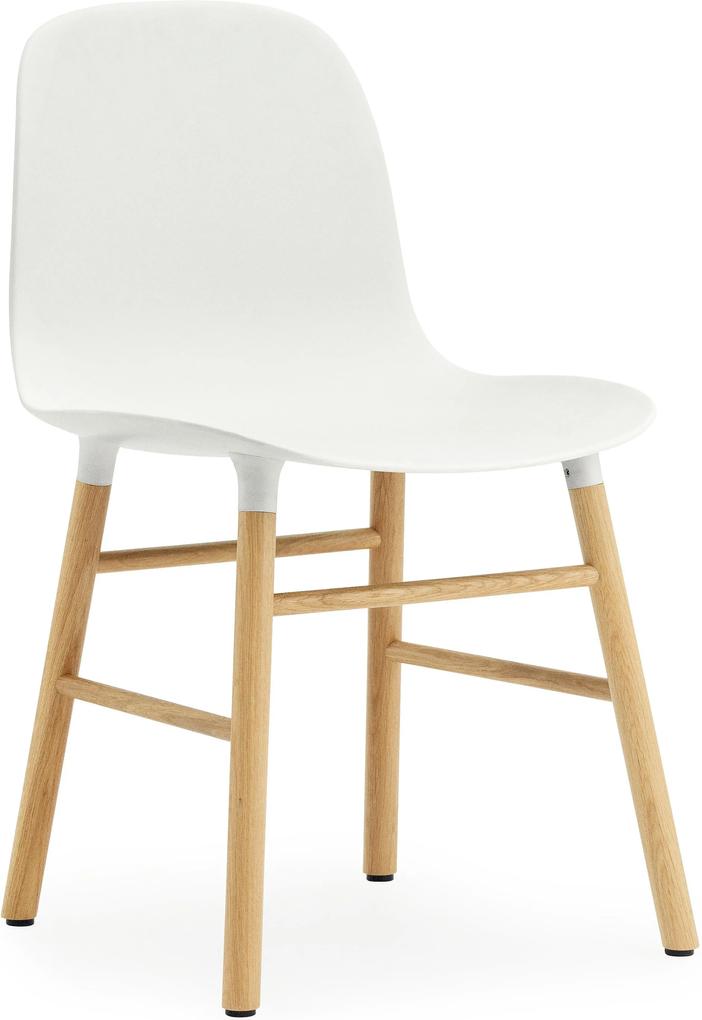 Normann Copenhagen Form Chair stoel met eiken onderstel wit