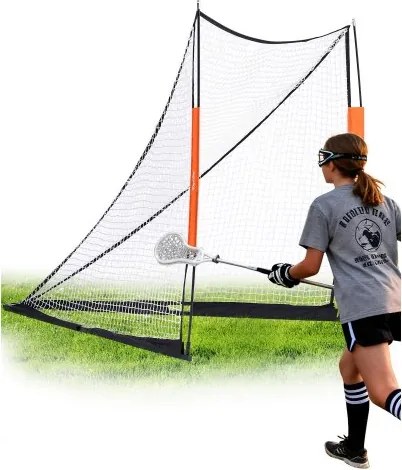 VEVOR Lacrosse Doel, Lacrosse Net van 1,80 x 1,80 m, Draagbaar Lacrosse Doel met Draagtas, Glasvezelpaal, Lacrosse Trainingsmateriaal voor in de achtertuin, Eenvoudig te monteren College Doel, Perfect voor Training