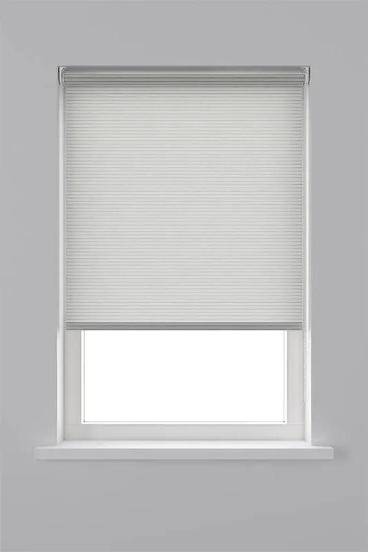 Decosol Rolgordijn Lichtdoorlatend Structuur Streep - Wit 150 x 190 cm