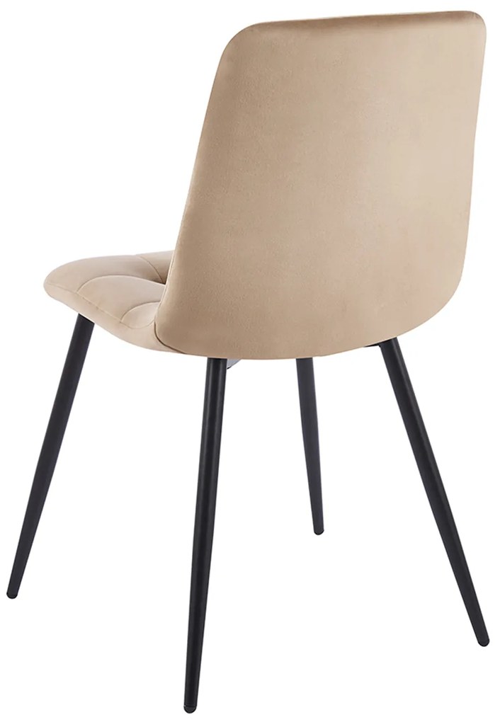 Set 4 Stoelen Stuhl Fluweel