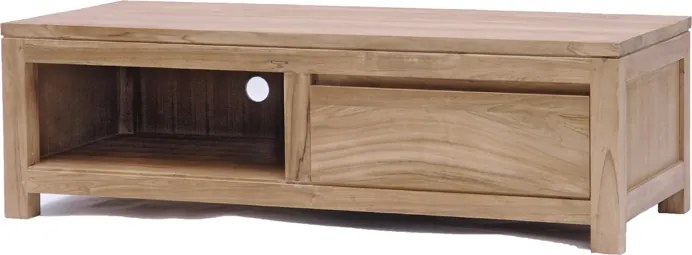 Laag Tv-meubel Teak - 1 Lade - 120cm - 120x50x37cm.
