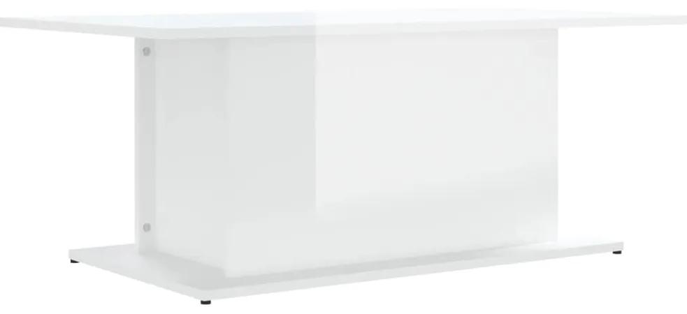 vidaXL Salontafel 102x55,5x40 cm spaanplaat hoogglans wit