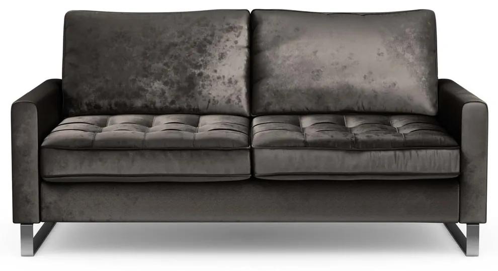Rivièra Maison - West Houston Sofa 2,5 Seater, velvet, grimaldi grey - Kleur: bruin