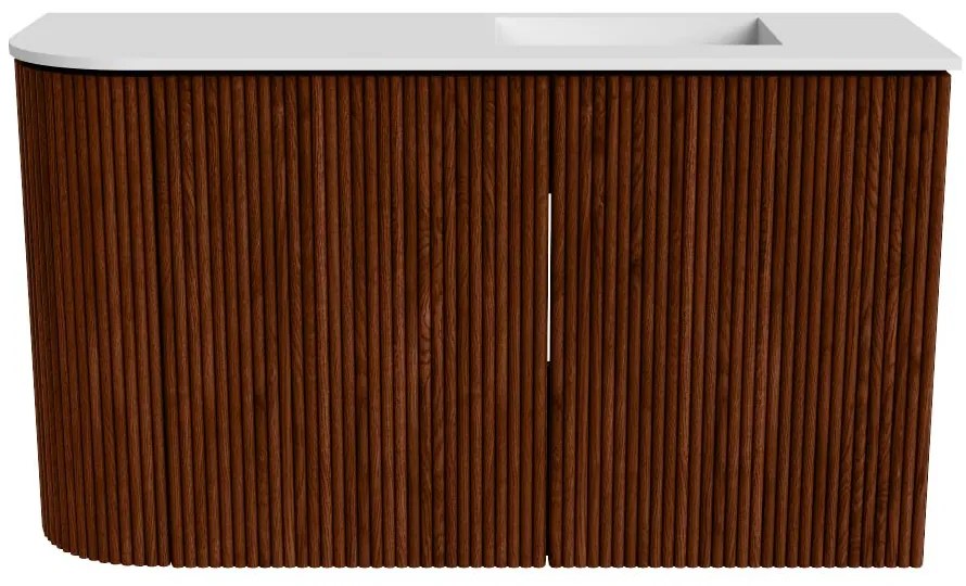 Mondiaz Joya 70cm toiletmeubel ronding links ruby met wastafel faye rechts zonder kraangat talc