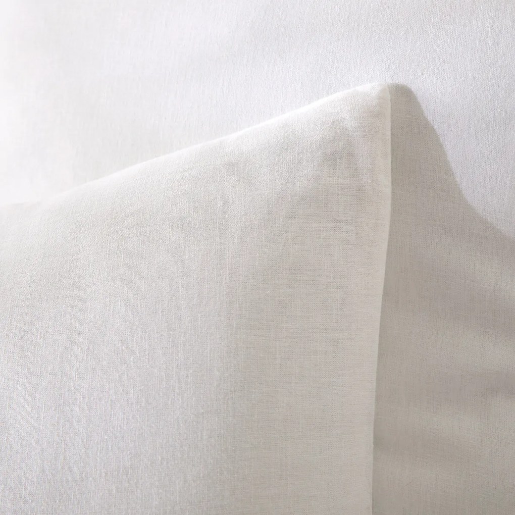 Effen kussensloop in katoen/gewassen linnen, Marnie