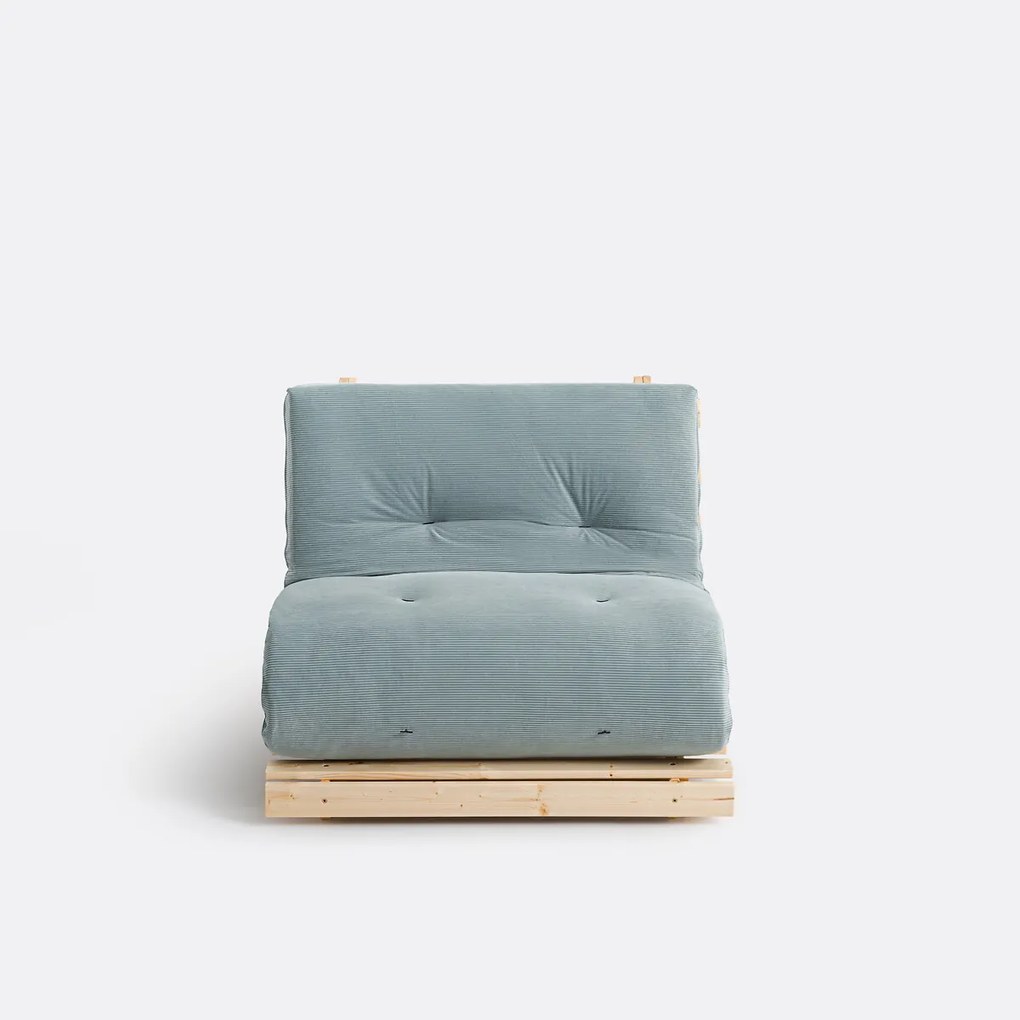 Futon matras, 90 x 190 cm in ribfluweel, THAÏ