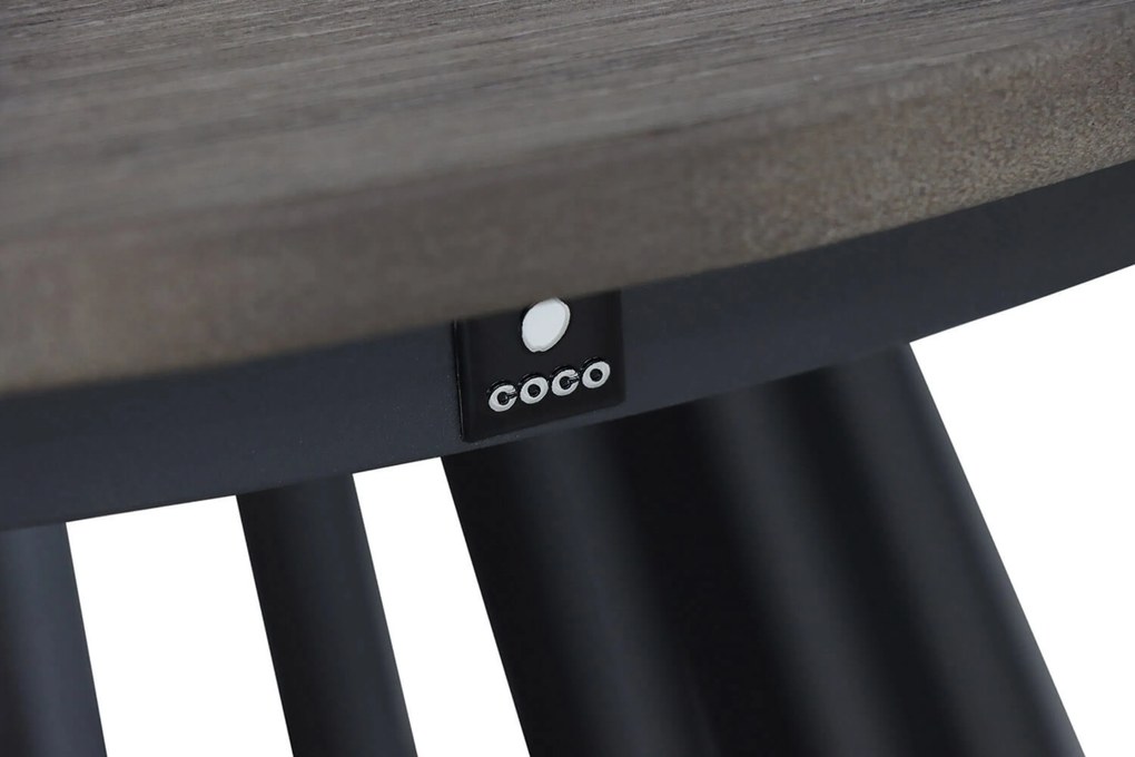 Tuinset Ronde Tuintafel 4 personen 125 cm Aluminium/rope Grijs Coco Penya/Sorrento