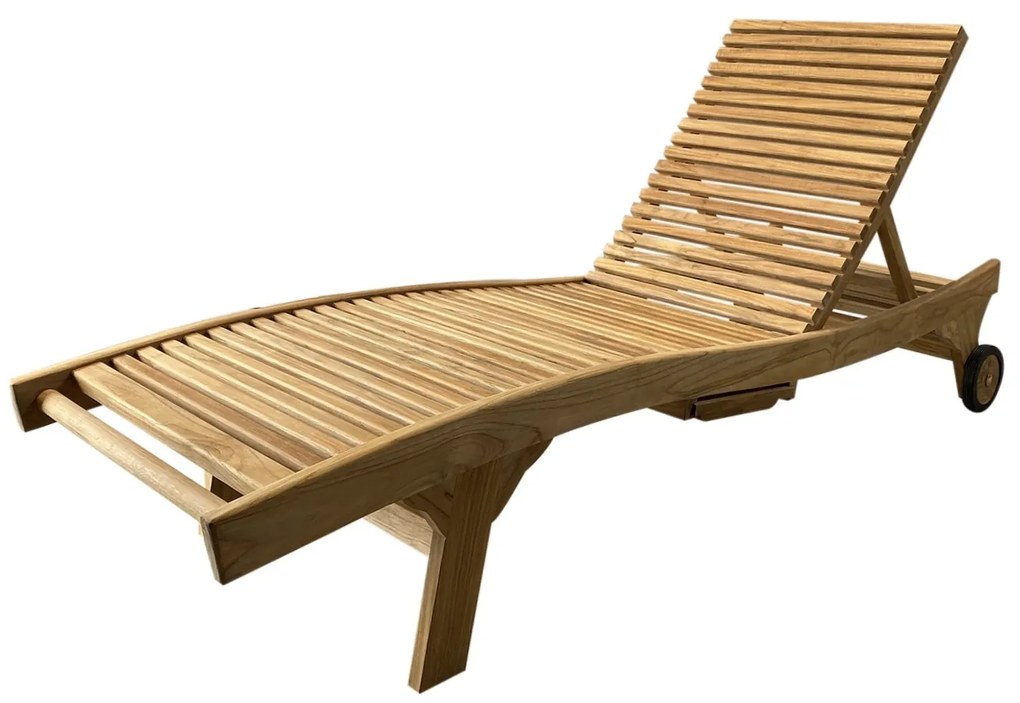 Showroommodel Rio ligbed 200x65xH40cm teak verstelbaar