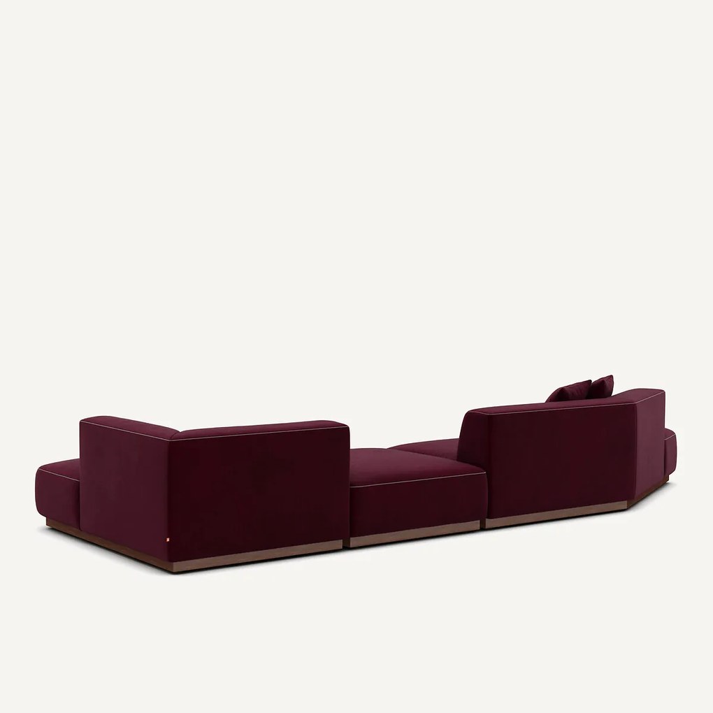 Open hoekbank rechts XL fluweel, JACOPO