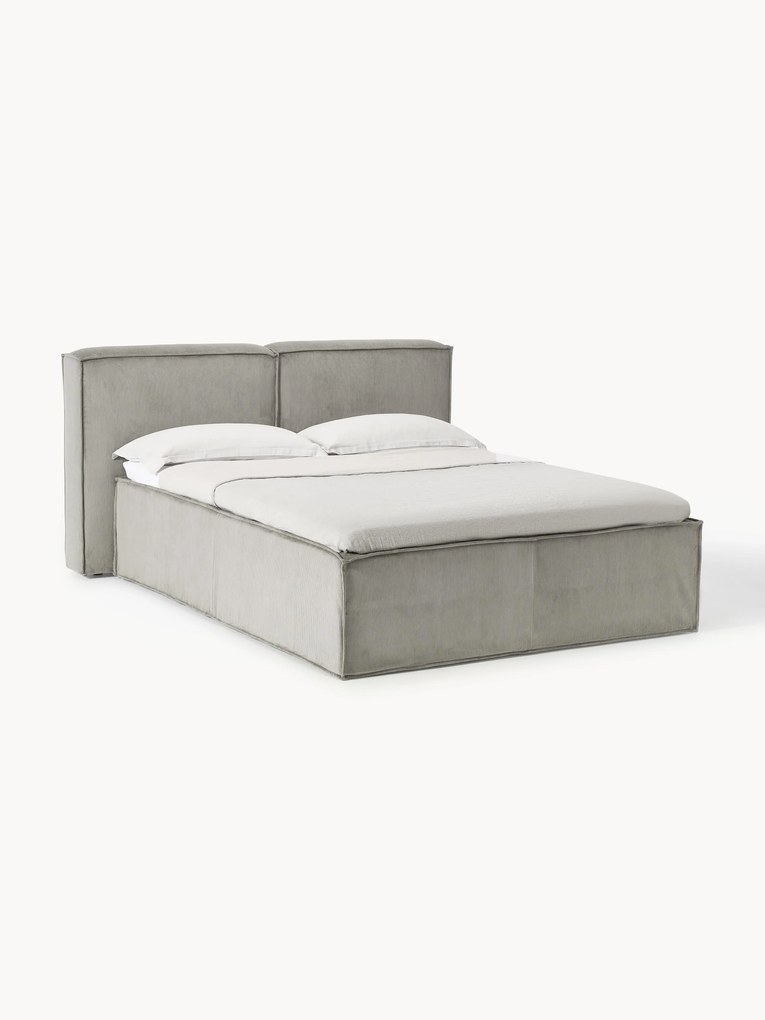 Corduroy boxspring bed Lennon