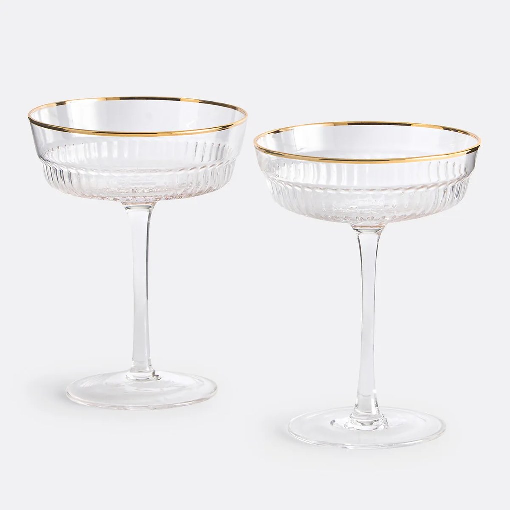Set van 2 champagne glazen, Togari