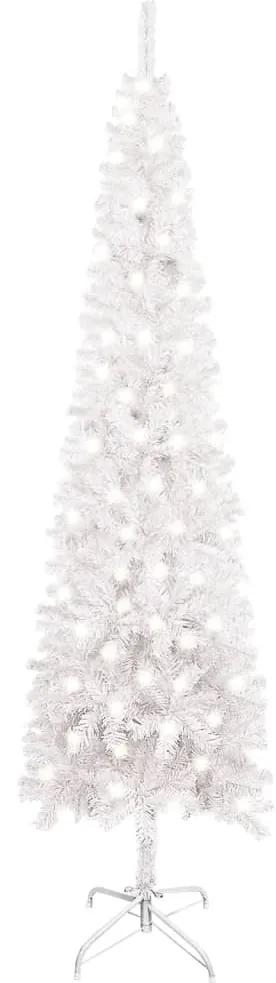 vidaXL Kerstboom met LED's smal 180 cm wit