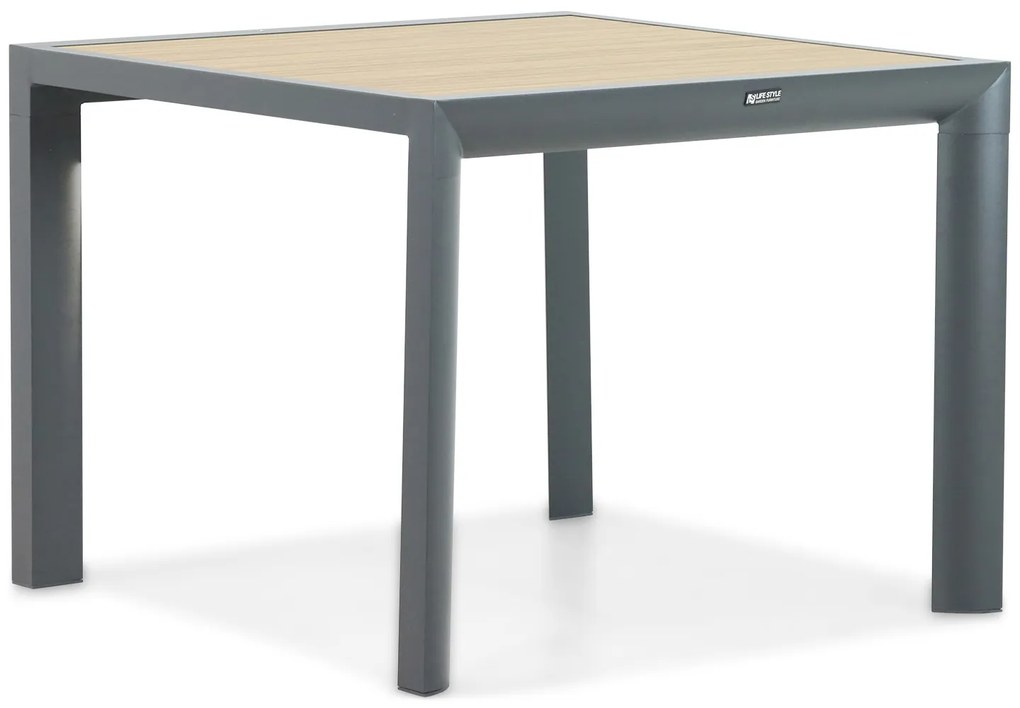 Dining Tuintafel   100 x 100 cm Aluminium Grijs  Borello