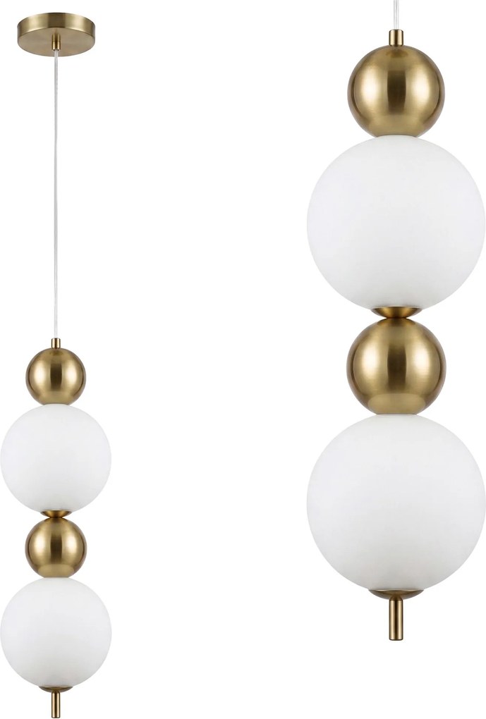 LED hanglamp plafondlamp LHJ116-2CP geborsteld goud