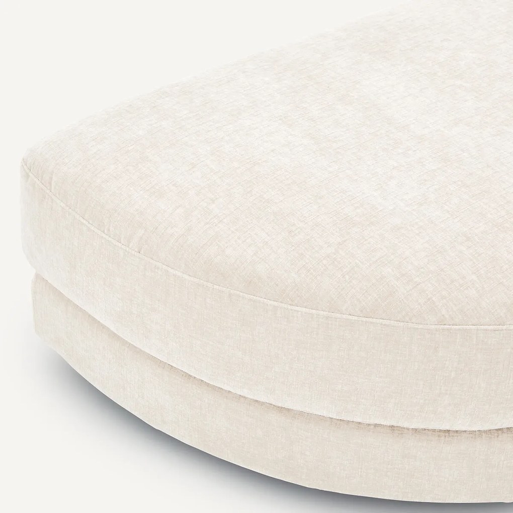 Modulaire voetensteun in chenille fluweel, TIBERIO